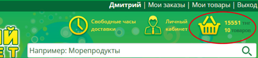 корзина товаров корзина товаров