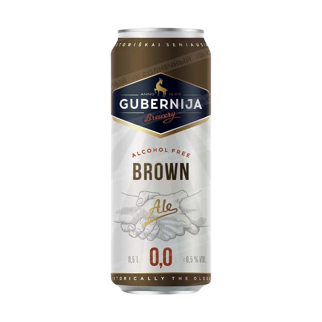 Пиво Gubernija Brown Ale 0% 0,5л жесть банка — купить с доставкой на дом в  интернет-магазине Солнечный