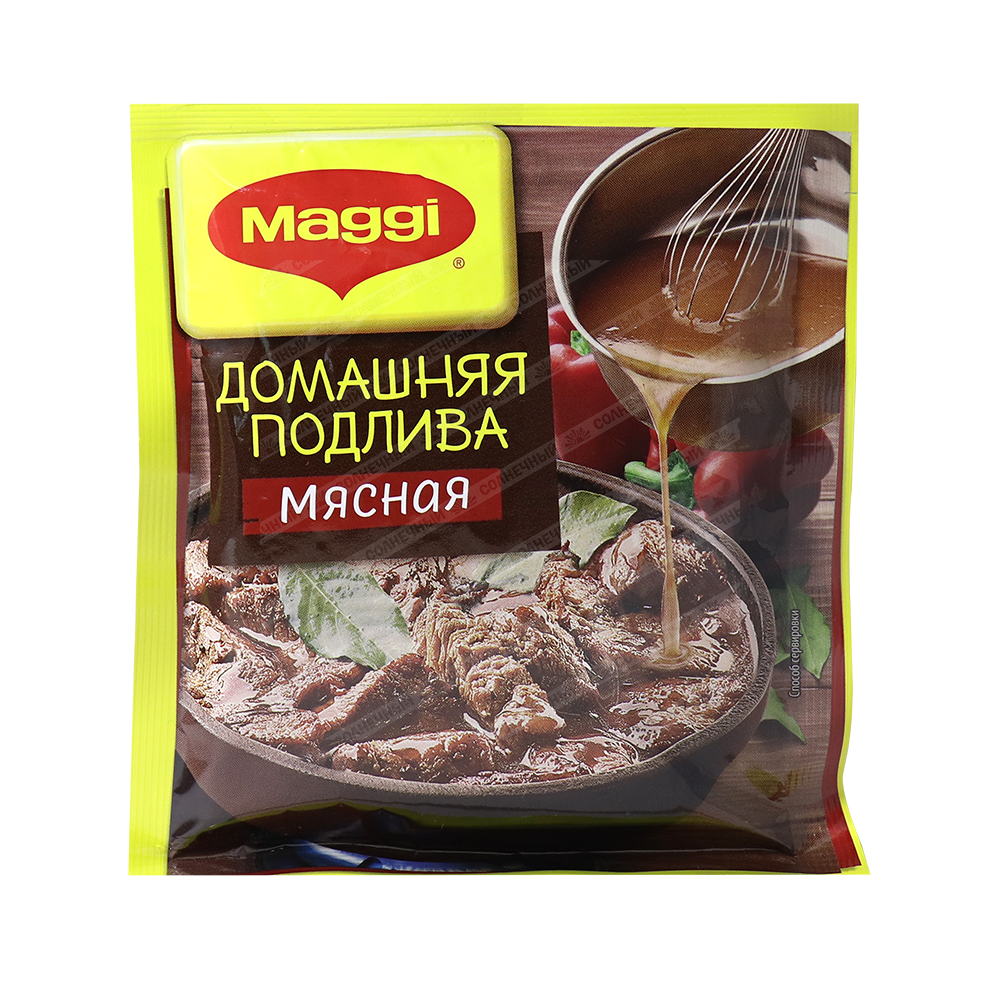 Приправа Maggi Домашняя подлива 90 г — купить с доставкой на дом в  интернет-магазине Солнечный