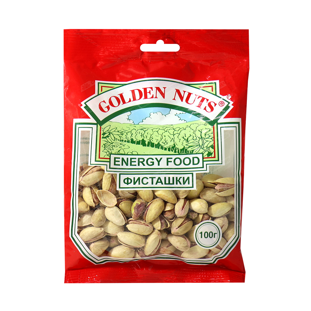 Фисташки Golden Nuts Соленые 100 г — купить с доставкой на дом в  интернет-магазине Солнечный