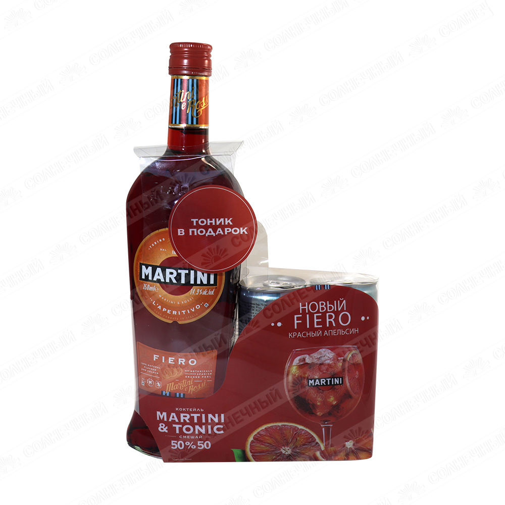 Вермут Martini Fiero 14,9% 0,75 л + тоник в подарок — купить с доставкой на  дом в интернет-магазине Солнечный