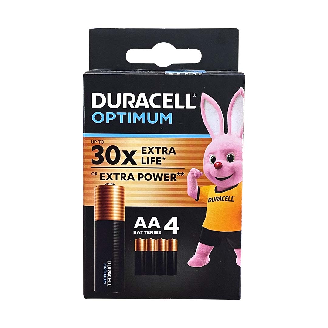 Батарейки Duracell Optimum MX1500 AA 4шт — купить с доставкой на дом в  интернет-магазине Солнечный