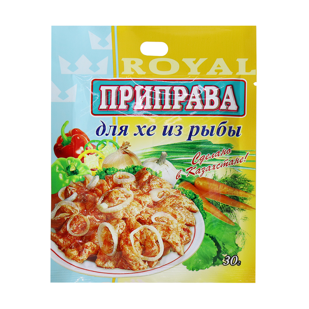 Приправа Royal food Для хе из рыбы 30 г — купить с доставкой на дом в  интернет-магазине Солнечный