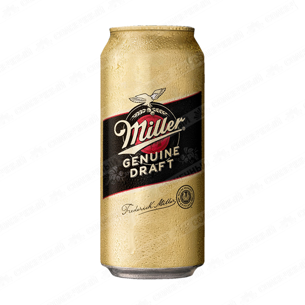 Пиво Miller Genuine Draft 4,4% 0,45л жесть банка — купить с доставкой на дом  в интернет-магазине Солнечный