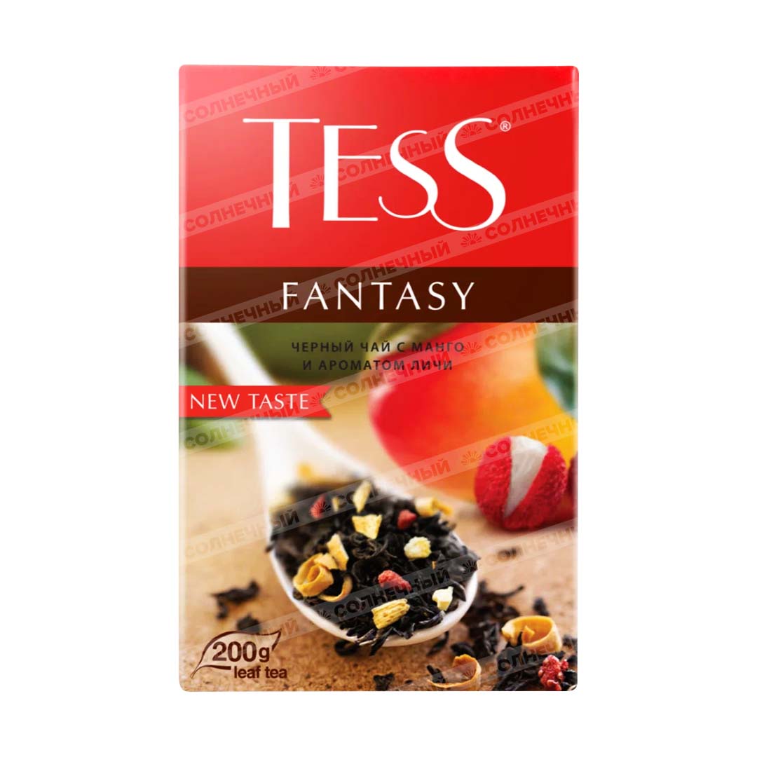 Чай Tess Fantasy Манго/Личи листовой черный 200г — купить с доставкой на дом  в интернет-магазине Солнечный