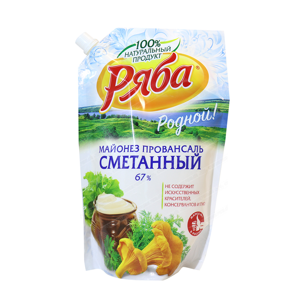 Майонез Ряба Провансаль Сметанный 67% 723мл дой-пак — купить с доставкой на  дом в интернет-магазине Солнечный