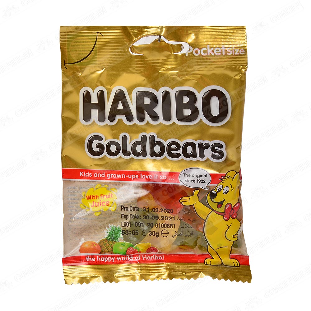 Мармелад жевательный Haribo Goldbears 30г — купить с доставкой на дом в  интернет-магазине Солнечный