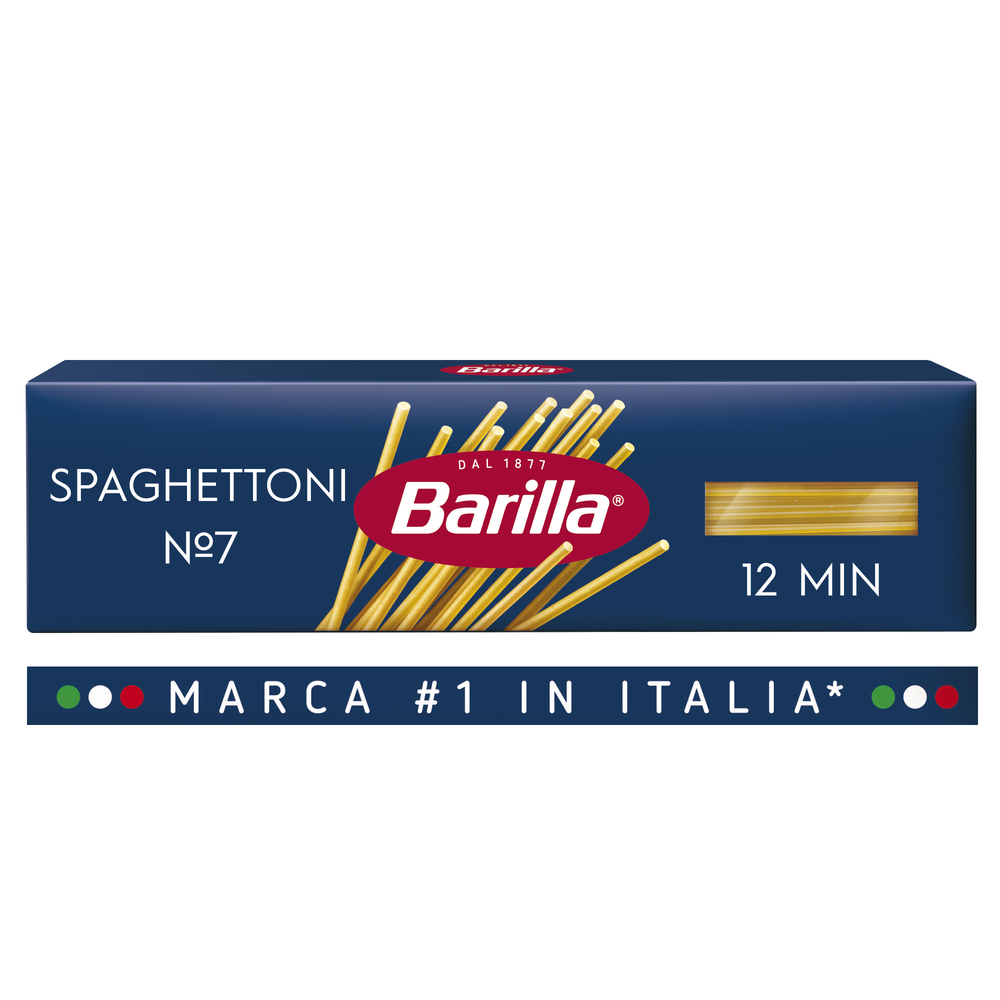 Макароны Barilla Spagettoni № 7 450г — купить с доставкой на дом в  интернет-магазине Солнечный