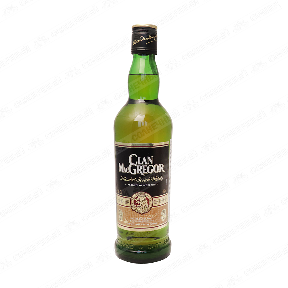 Виски Clan MacGregor Купажированный 3 years 40% 0,5л — купить с доставкой  на дом в интернет-магазине Солнечный