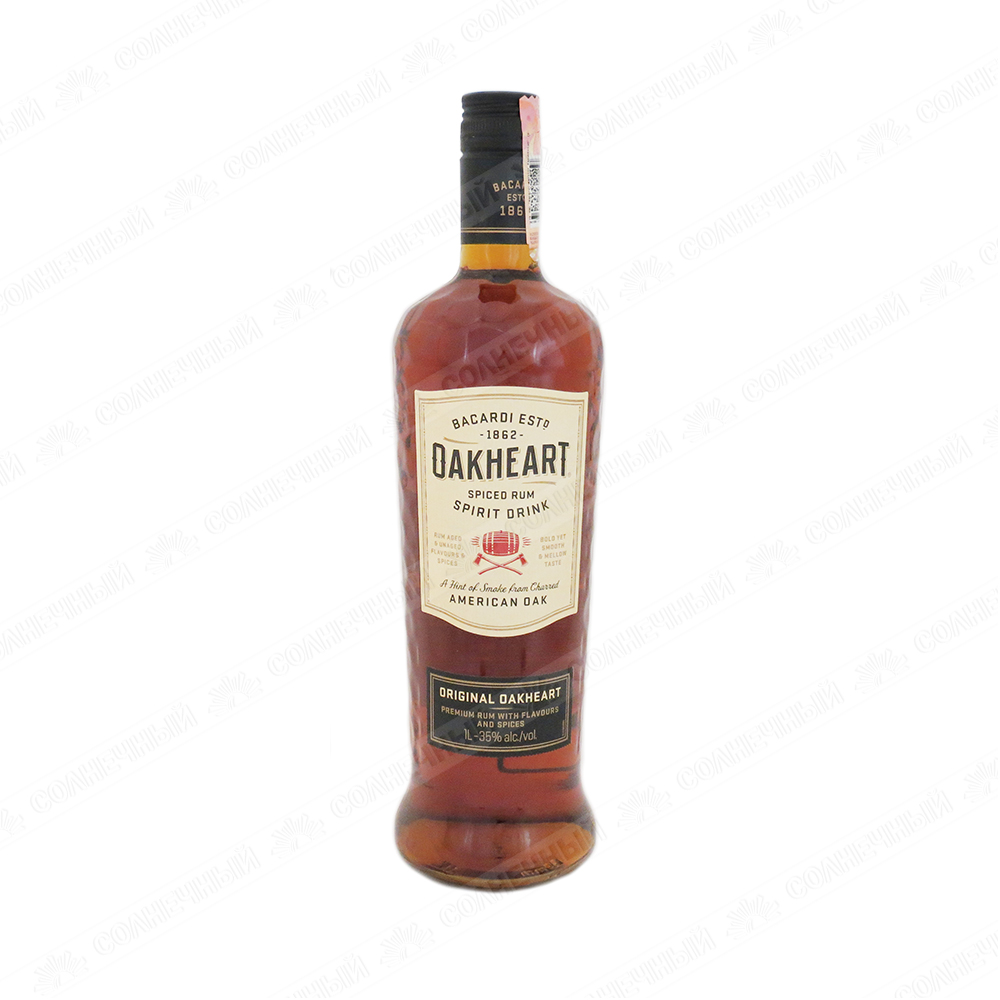 Ром Bacardi Oakheart Spiced rum Original 40% 1 л — купить с доставкой на дом  в интернет-магазине Солнечный