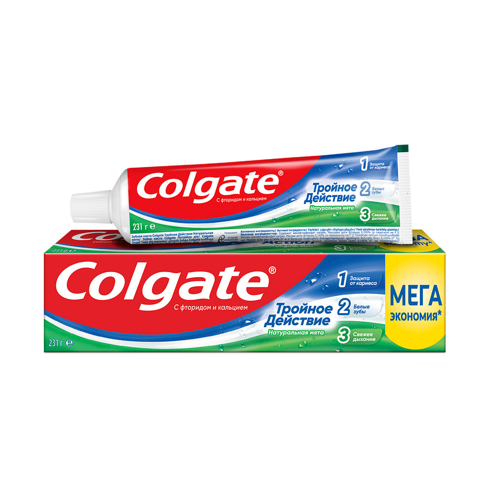 Паста зубная Colgate Тройное действие 150 мл — купить с доставкой на дом в  интернет-магазине Солнечный