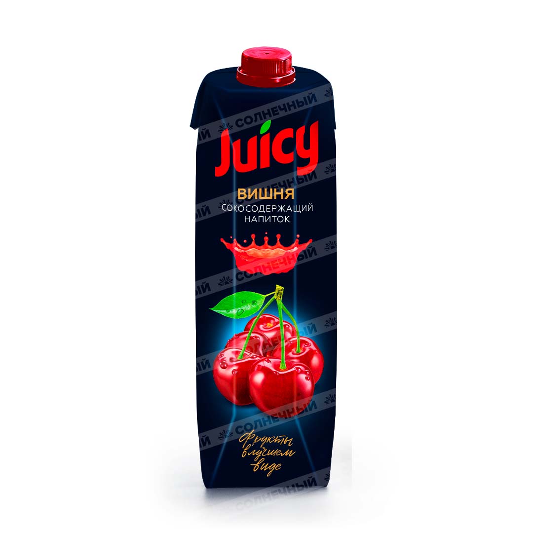 Напиток сокосодержащий Juicy Вишня 0,95 л — купить с доставкой на дом в  интернет-магазине Солнечный