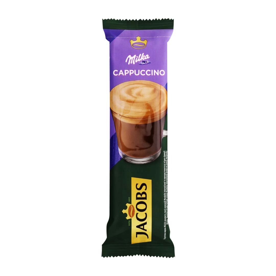 Кофе Jacobs Milka Cappuccino 18г — купить с доставкой на дом в  интернет-магазине Солнечный