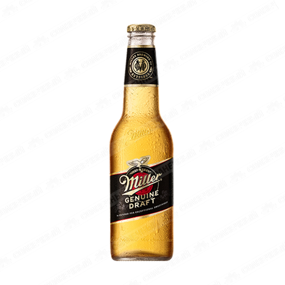 Пиво Miller Genuine Draft 4,4% 0,33 л стеклянная бутылка — купить с  доставкой на дом в интернет-магазине Солнечный