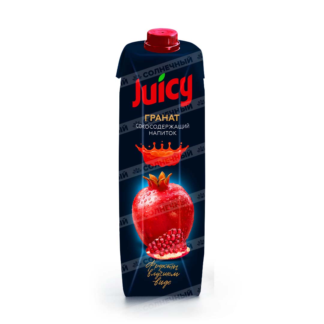 Сок Juicy Гранат 1 л — купить с доставкой на дом в интернет-магазине  Солнечный