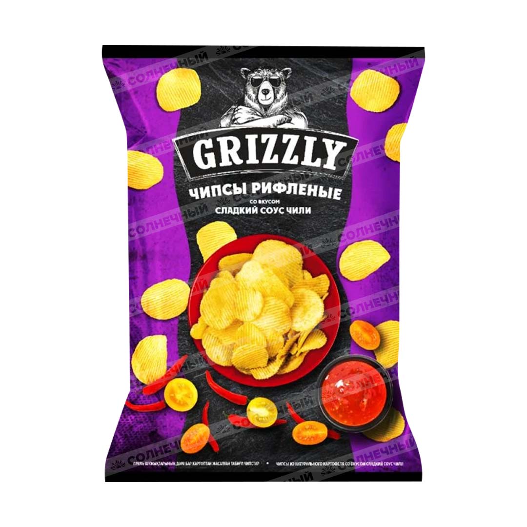 Чипсы Grizzly Рифленые Сладкий Чили 55г — купить с доставкой на дом в ...