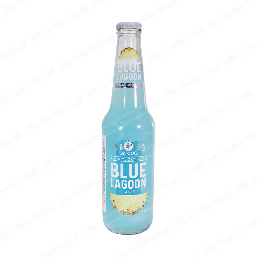 Напиток слабоалкогольный Le Coq Blue Lagoon 4,7% 0,33 л стеклянная бутылка  — купить с доставкой на дом в интернет-магазине Солнечный