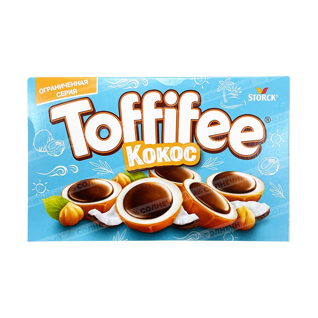 Конфеты Toffifee Кокос 125г — купить с доставкой на дом в интернет-магазине  Солнечный