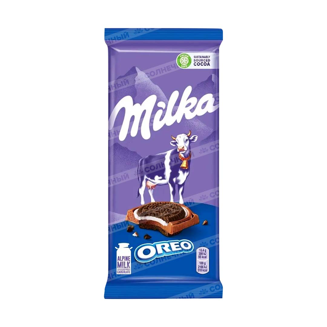 Шоколад Milka Oreo Круглые печеньки 92г — купить с доставкой на дом в  интернет-магазине Солнечный