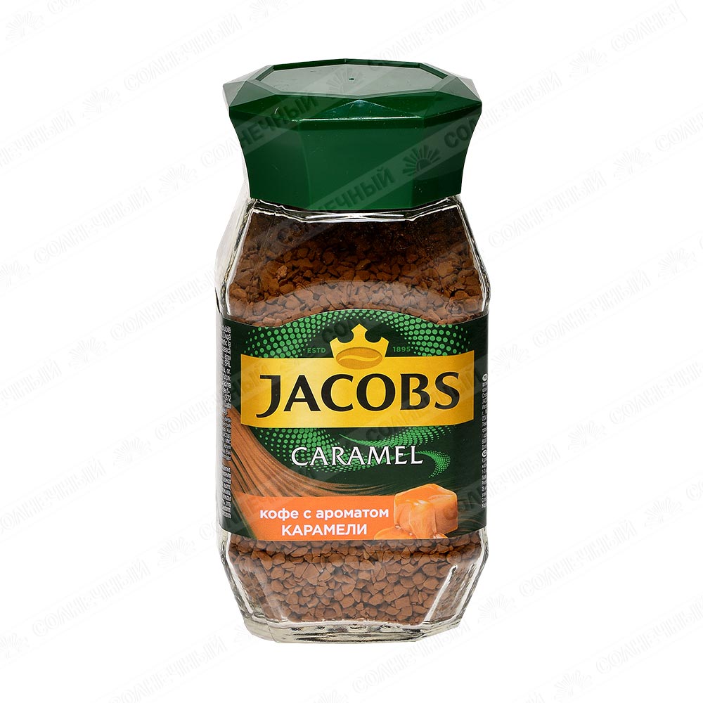 Кофе Jacobs Caramel растворимый 95г стеклянная банка — купить с доставкой  на дом в интернет-магазине Солнечный