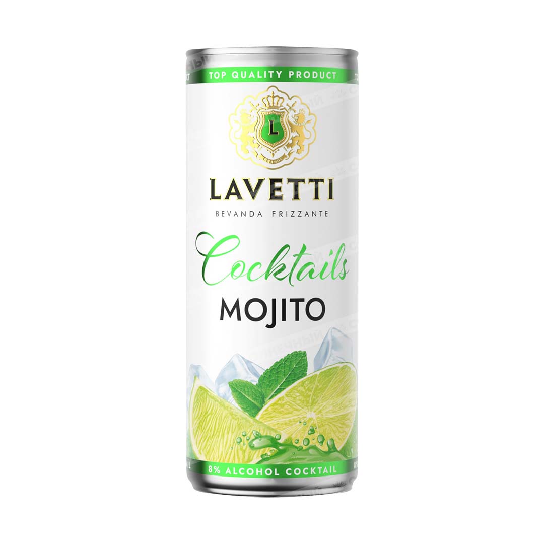 Напиток слабоалкогольный Lavetti Mojito 8% 0,25л жесть банка — купить с  доставкой на дом в интернет-магазине Солнечный