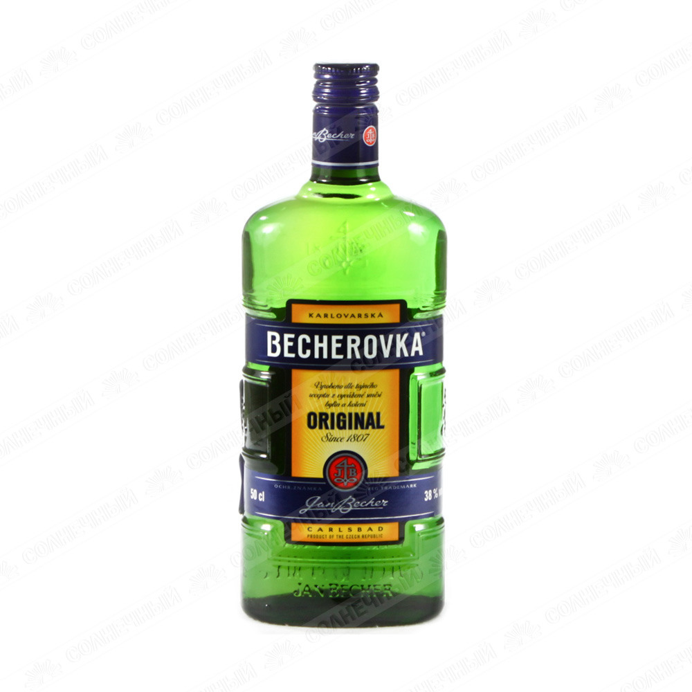 Ликер Becherovka Original 38% 0,5 л — купить с доставкой на дом в  интернет-магазине Солнечный