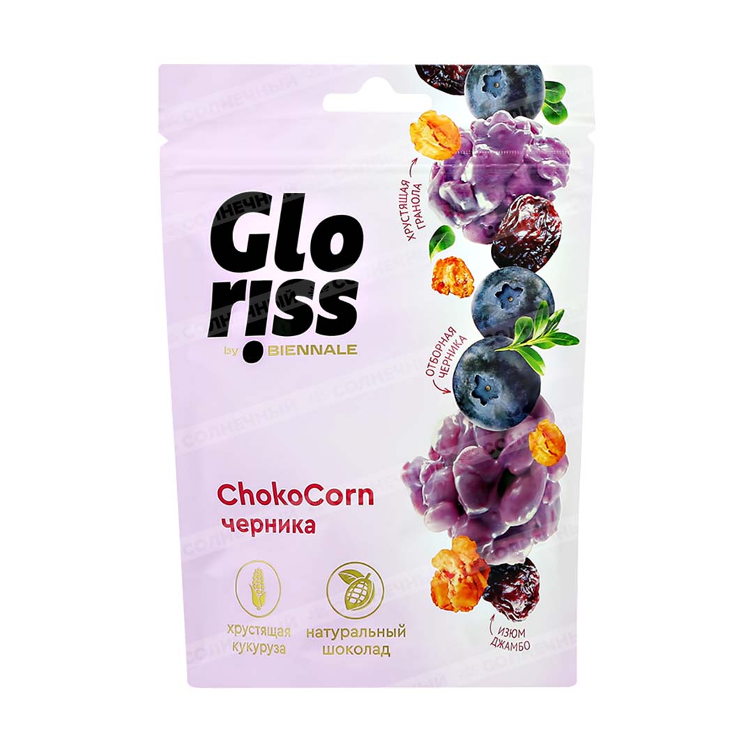 Конфеты Gloriss ChokoCorn Глазированные Черника 90г — купить с ...