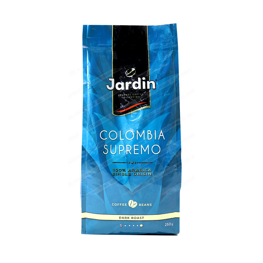 Кофе Jardin Colombia Supremo 5 зерна 250г мягкая упаковка — купить с  доставкой на дом в интернет-магазине Солнечный