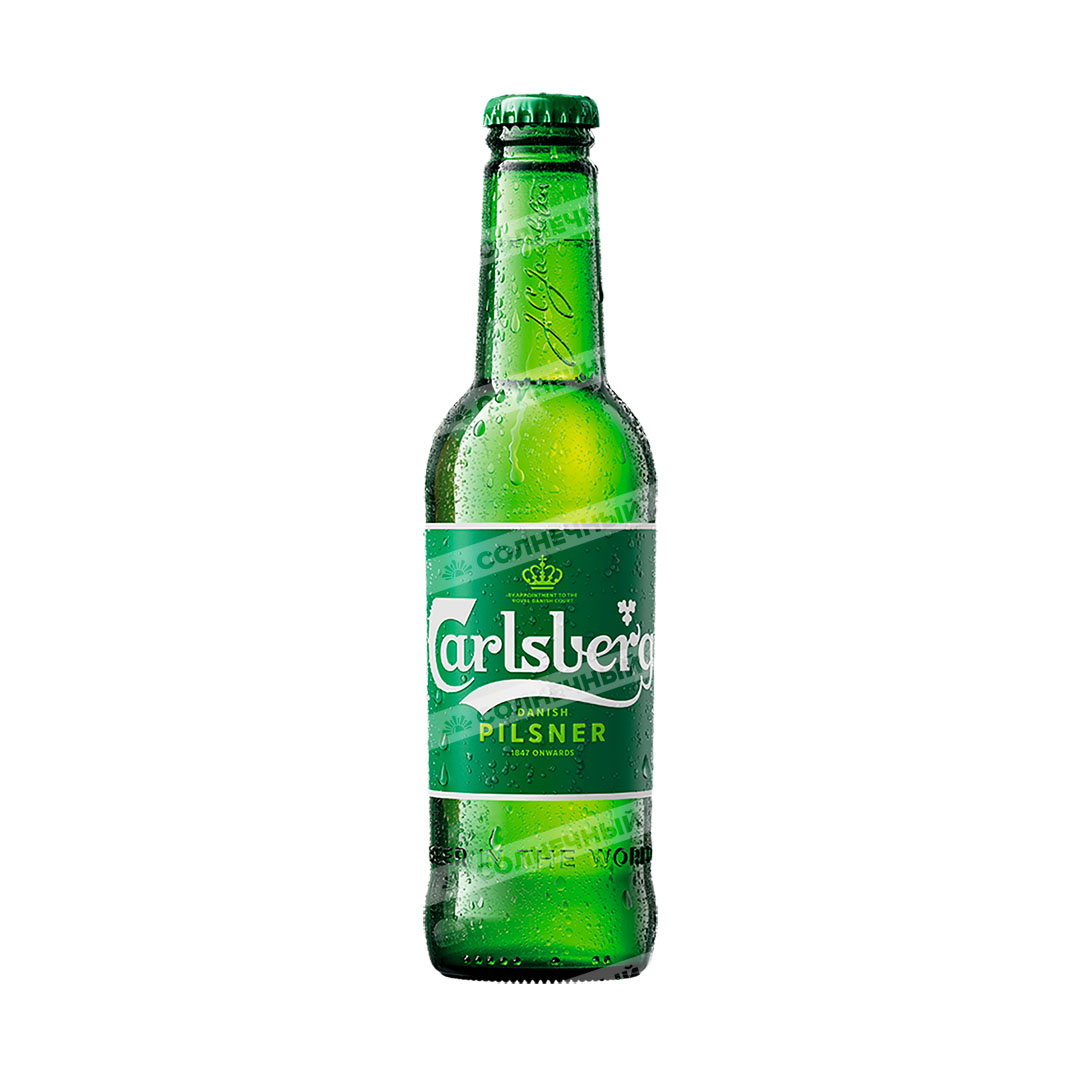 Пиво Carlsberg Danish Pilsner 5% 0,45л стеклянная бутылка — купить с  доставкой на дом в интернет-магазине Солнечный