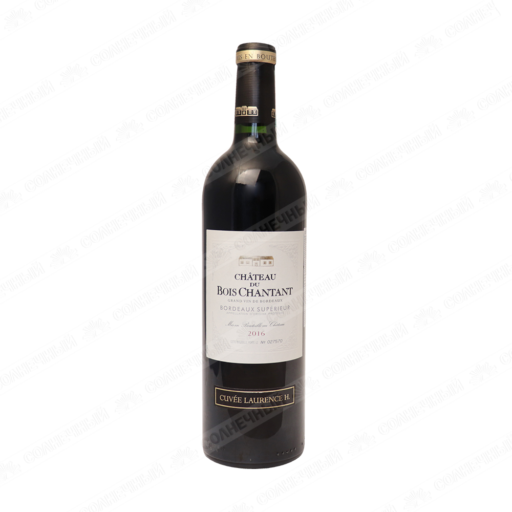 Вино Chateau du Bois Chantant Cuve Bordeaux Super красное сухое 14% 0,75 л  — купить с доставкой на дом в интернет-магазине Солнечный