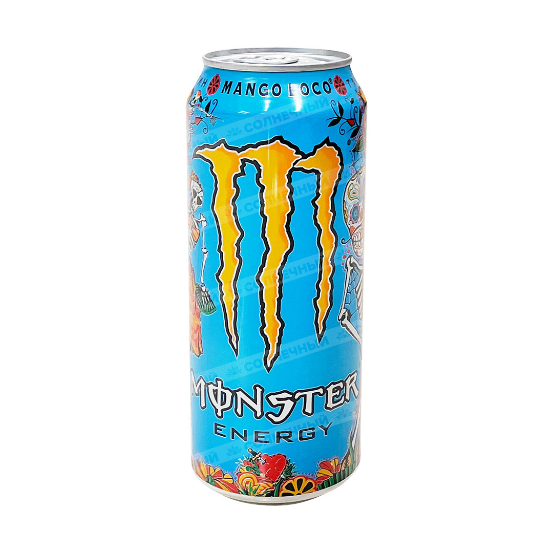 Напиток энергетический Monster Energy Mango Loco 0,5л жесть банка — купить  с доставкой на дом в интернет-магазине Солнечный