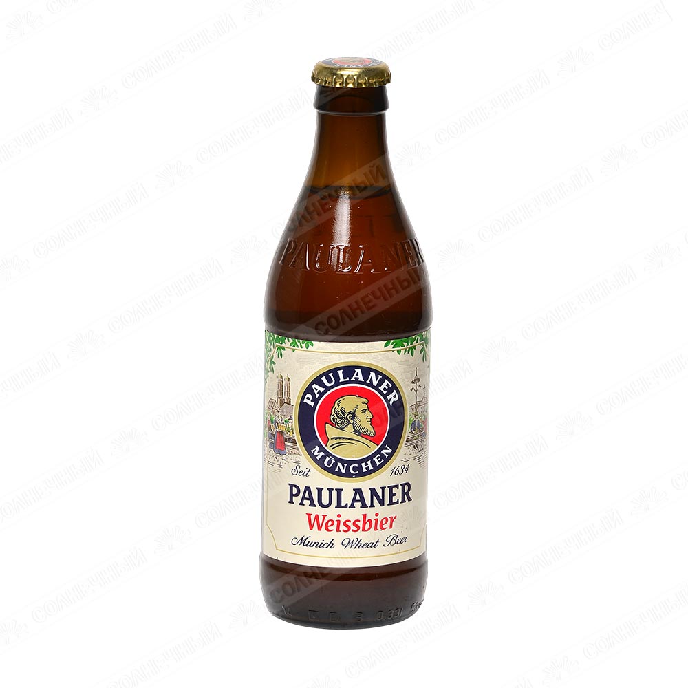 Пиво Paulaner Münchner Hefe Weissbier Hell 5,5% 0,33л стеклянная бутылка —  купить с доставкой на дом в интернет-магазине Солнечный