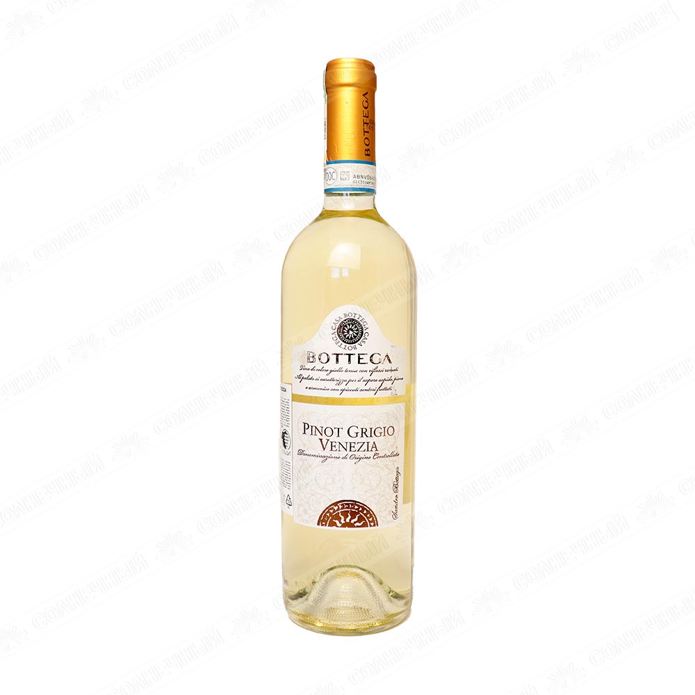 Вино Bottega Pinot Grigio Venezia белое сухое 12% 0,75л — купить с  доставкой на дом в интернет-магазине Солнечный