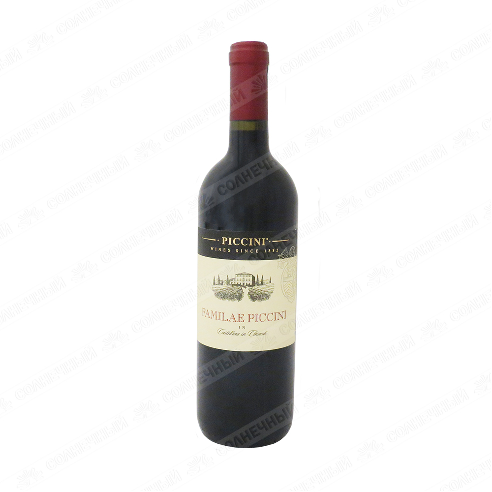 Вино Piccini Chianti Familae красное полусухое 13% 0,75 л — купить с  доставкой на дом в интернет-магазине Солнечный