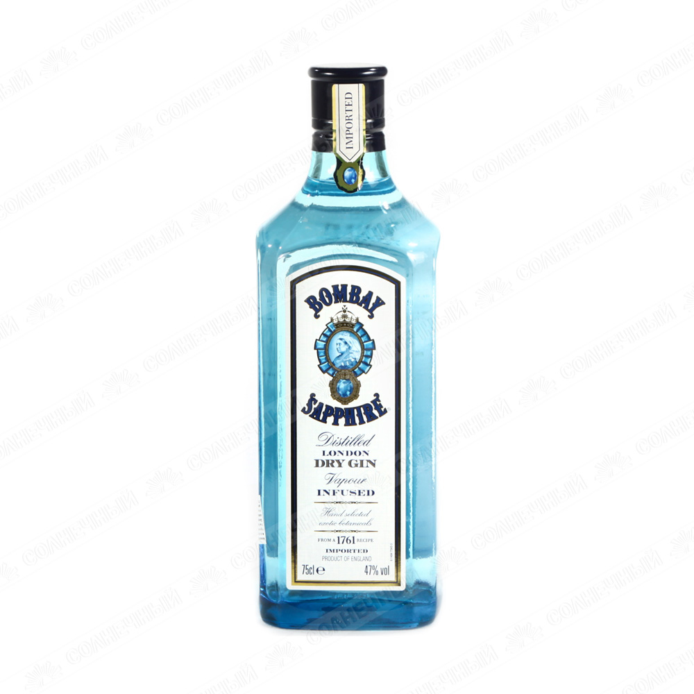 Джин Bombay Sapphire 47% 0,75 л — купить с доставкой на дом в  интернет-магазине Солнечный