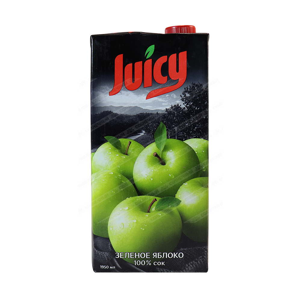 Сок Juicy Яблоко 1,95 л — купить с доставкой на дом в интернет-магазине  Солнечный