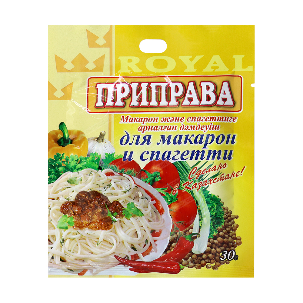 Приправа Royal food Для макарон/спагетти 30 г — купить с доставкой на дом в  интернет-магазине Солнечный