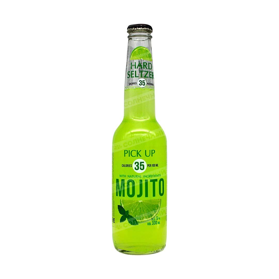 Напиток пивной Pick Up Mojito with Rum/Lime/Mint Flavour 5% 0,33л  стеклянная бутылка — купить с доставкой на дом в интернет-магазине Солнечный