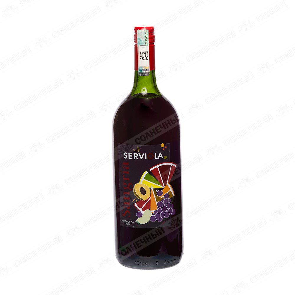 Напиток винный Sangria Serviola красное сладкое 7% 1,5 л — купить с  доставкой на дом в интернет-магазине Солнечный