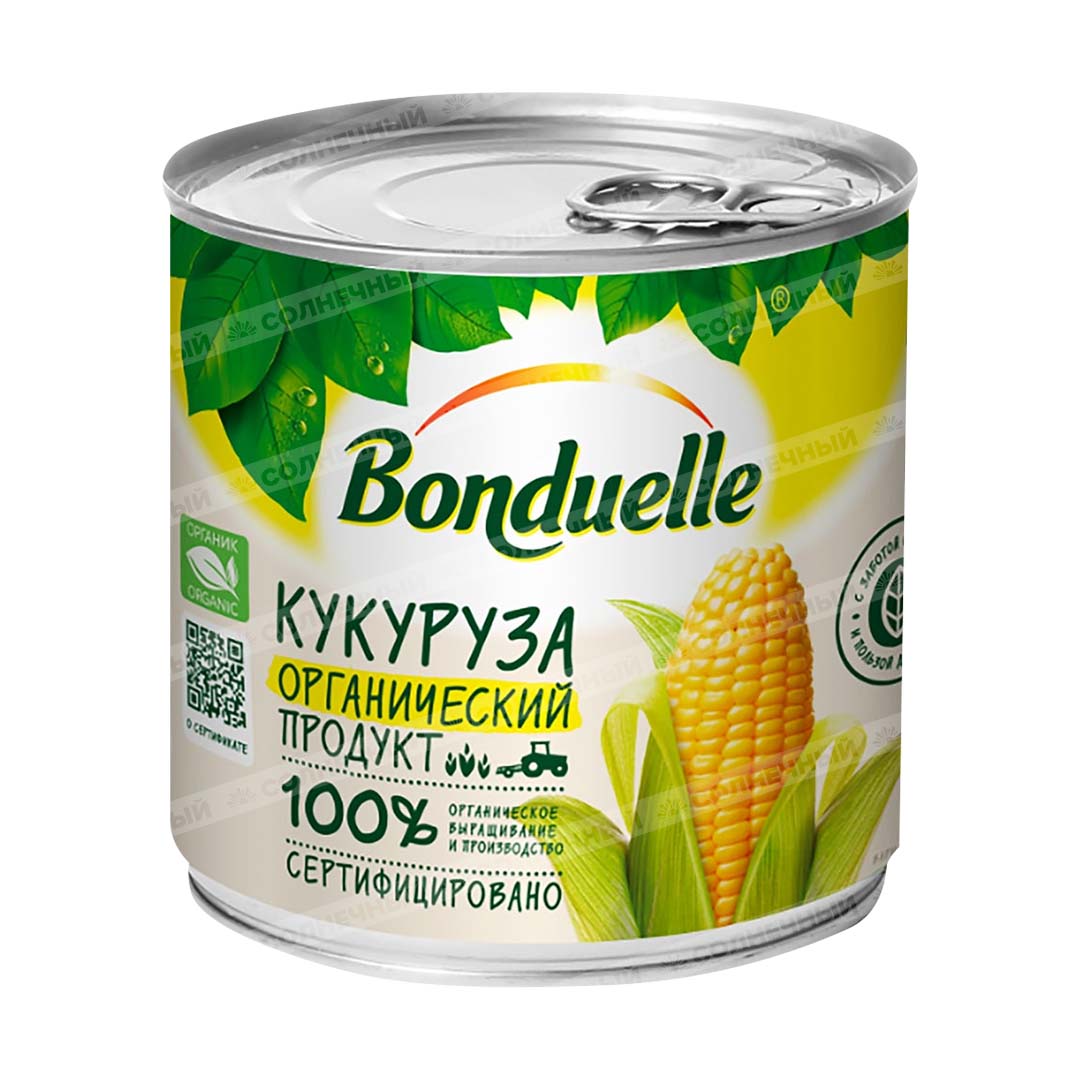 Кукуруза Bonduelle Органический продукт 25мл жесть банка ключ — купить с  доставкой на дом в интернет-магазине Солнечный