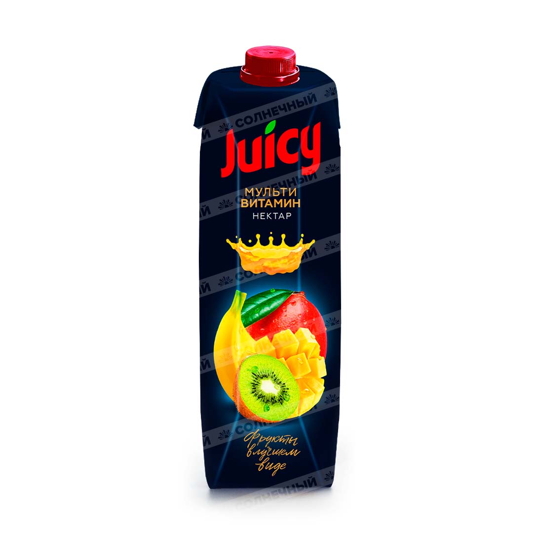 Сок Juicy Мультивитамин 1 л — купить с доставкой на дом в интернет-магазине  Солнечный