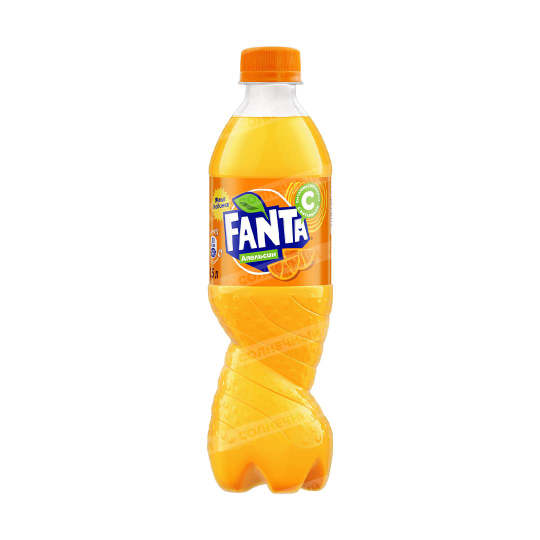 Напиток газированный Fanta Апельсин 0,5 л — купить с доставкой на дом в  интернет-магазине Солнечный