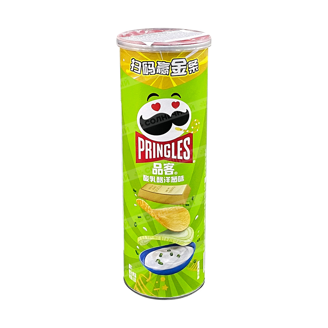 Чипсы Pringles Сметана/Лук 110г — купить с доставкой на дом в  интернет-магазине Солнечный