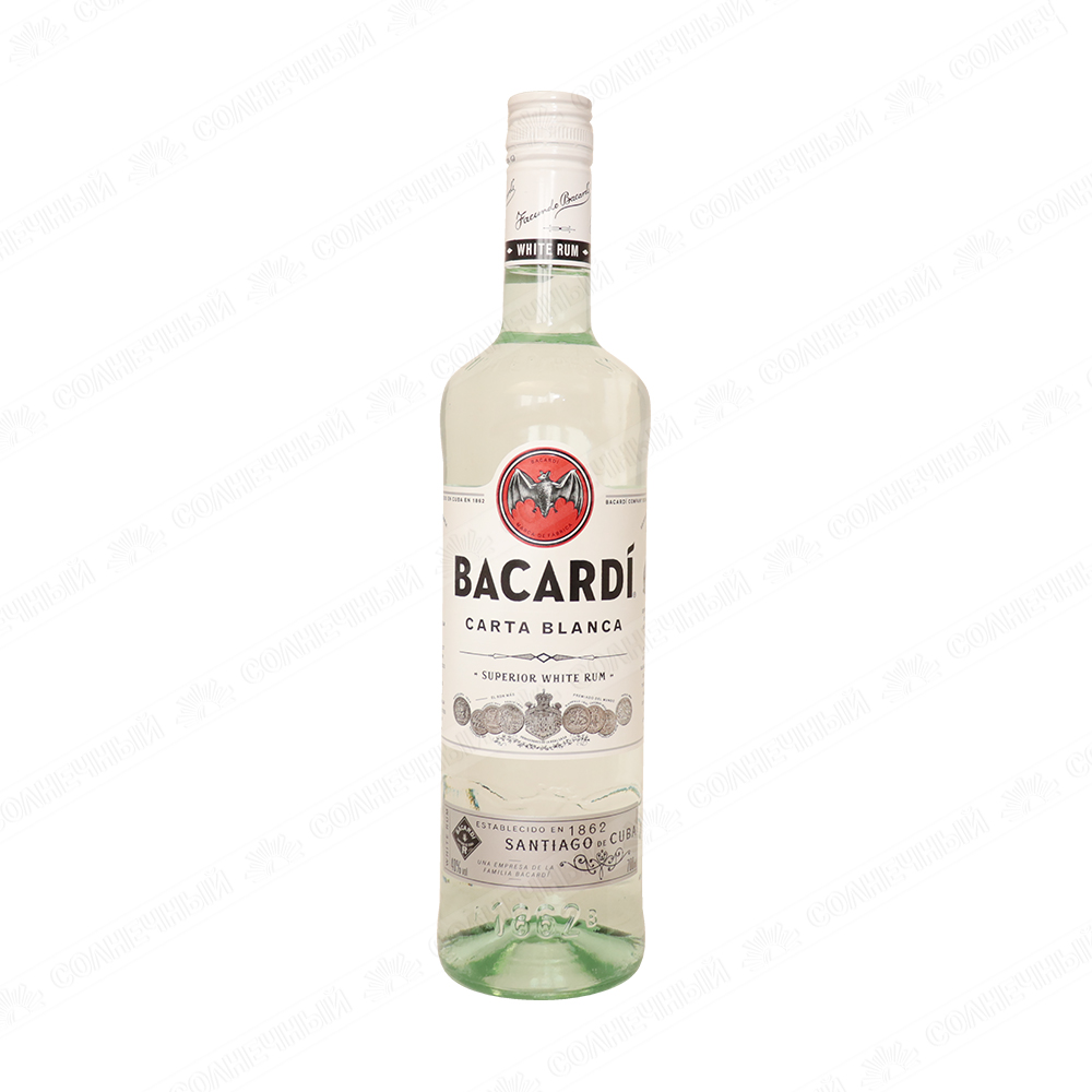 Ром Bacardi Superior Carta Blanca 40% 0,7 л — купить с доставкой на дом в  интернет-магазине Солнечный