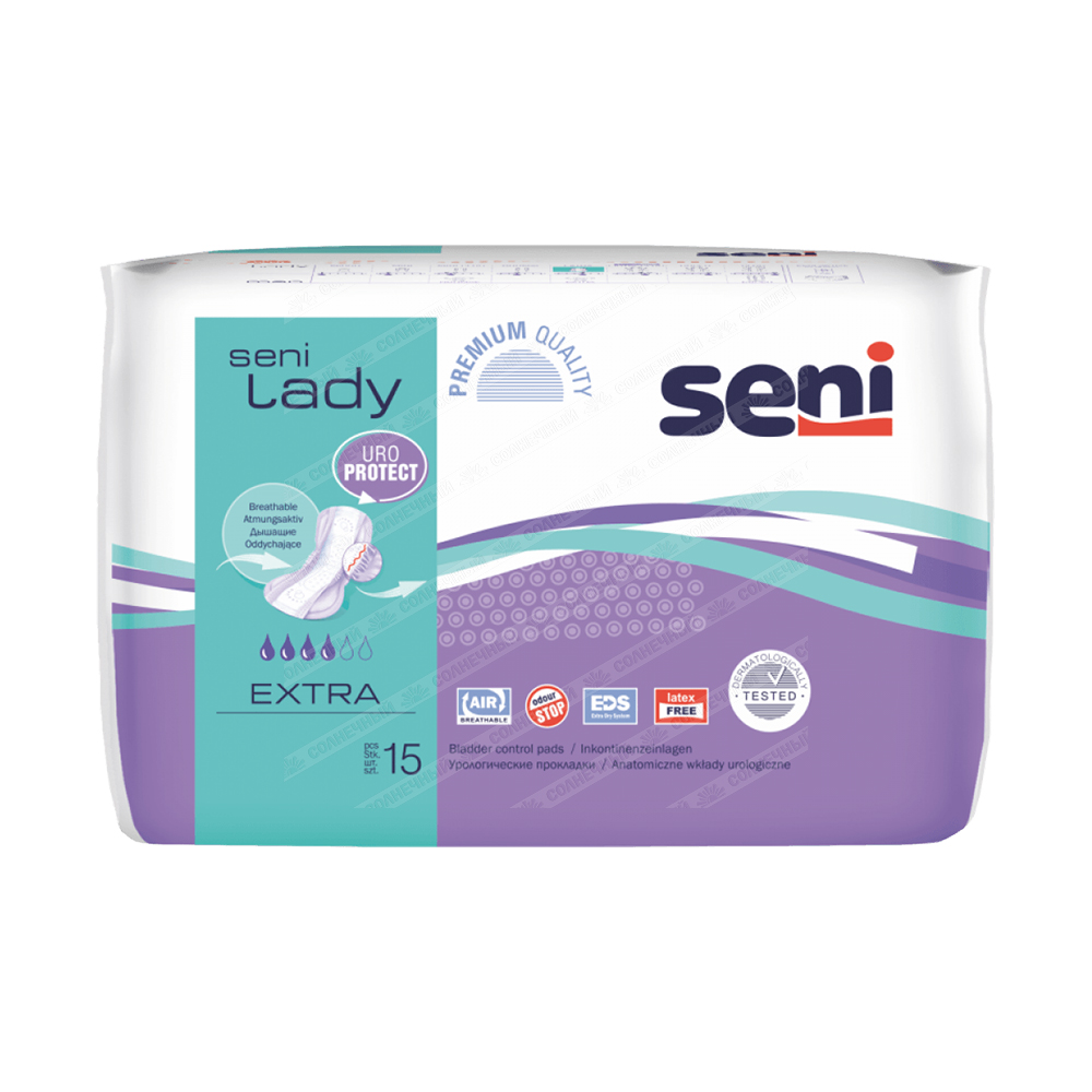 Прокладки урологические Seni Lady Extra 15 шт — купить с доставкой на дом в  интернет-магазине Солнечный